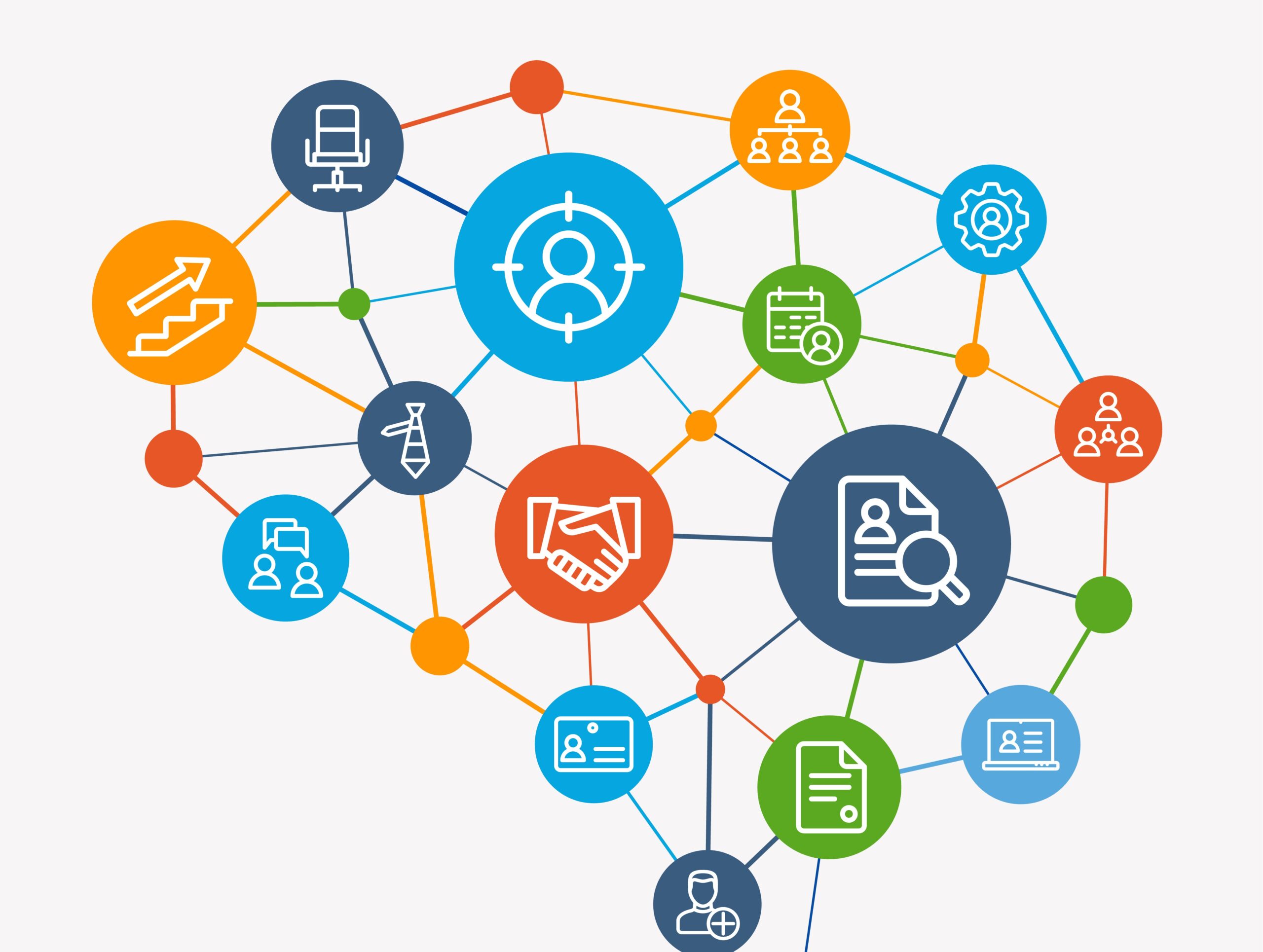 Brain made up of symbols representing qualitative research