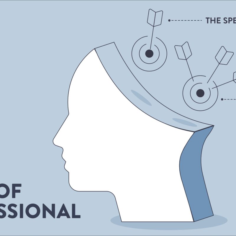Diagram depicting two types of professionals: the specialist and the generalist